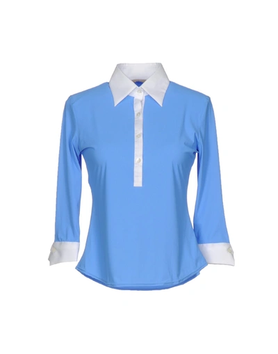 Caliban Polo Shirt In Pastel Blue