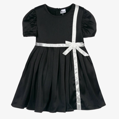 The Tiny Universe Babies' Girls Black Satin Dress