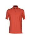 Zanone Polo Shirt In Brick Red