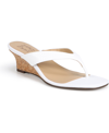 Naturalizer Lenna Wedge Sandals Women's Shoes In White Snake Embossed Leather