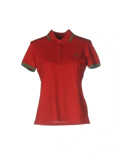 Fred Perry Polo Shirts In Red