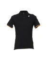 K-way Polo Shirts In Dark Blue