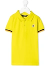K-way Vincent Contrast Stretch Polo In Yellow