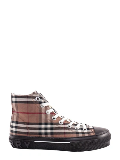 Burberry Vintage Check Motif Brown Jack High-top Sneakers