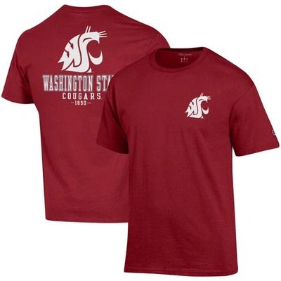 Champion Crimson Washington State Cougars Stack 2-hit T-shirt