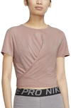 Nike One Luxe Dri-fit Top In Rose Whisper