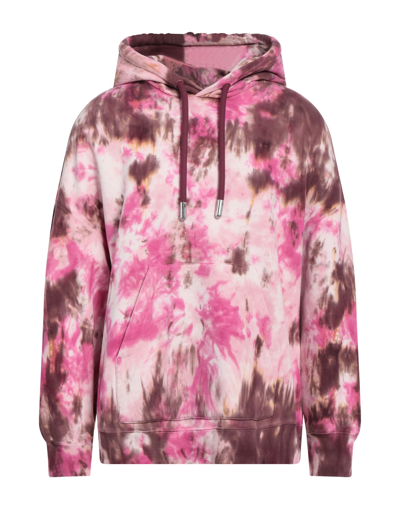 Ami Alexandre Mattiussi Tie & Dye Hoodie In Fuxia