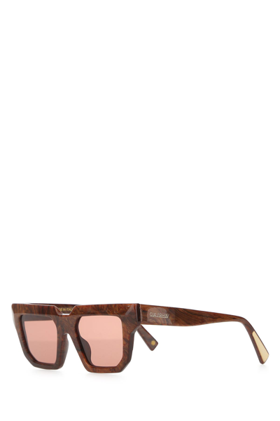 Gia Borghini Gia X Rhw Squared Acetate Sunglasses In Brown