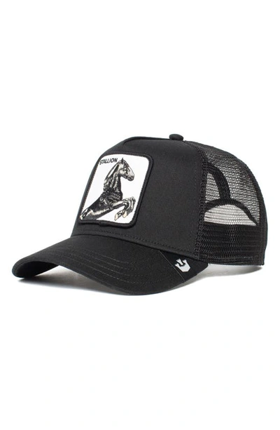 Goorin Bros The Stallion Trucker Hat W/patch In Black