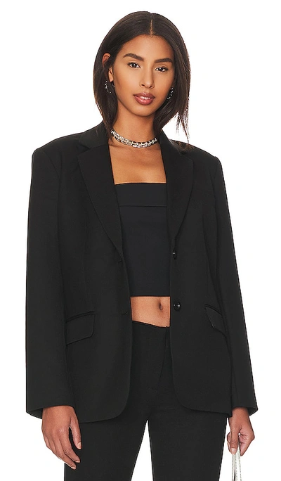 Anine Bing Quinn Single-breasted Blazer In Black