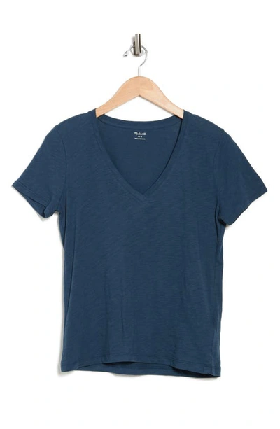 Madewell V-neck Short Sleeve T-shirt In Deep Shadow