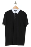 Abound Short Sleeve Rugby Polo In Black