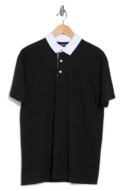 Abound Short Sleeve Rugby Polo In Black