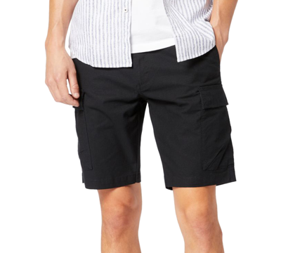 Dockers Men's Big & Tall Straight-fit Smart 360 Tech Stretch 9" Cargo Shorts In Mineral Black