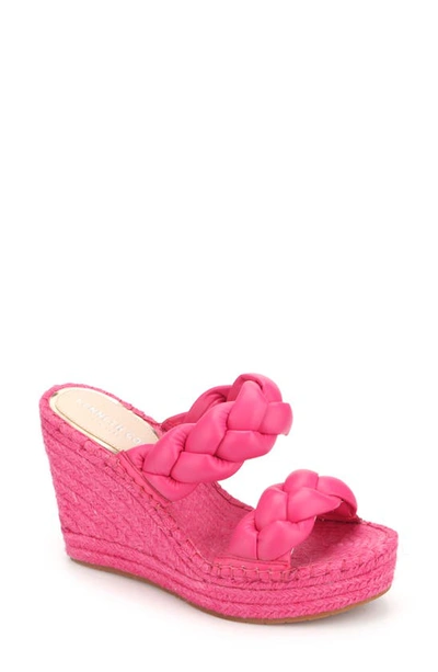 Kenneth Cole New York Women's Footwear Olivia Braid Espadrille Wedge Sandals Women's Shoes In Purple