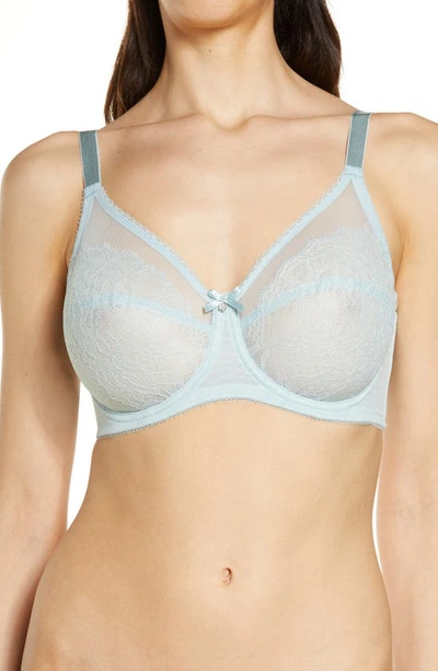 Wacoal Retro Chic Full-figure Underwire Bra 855186, Up To I Cup In Cloud Blue