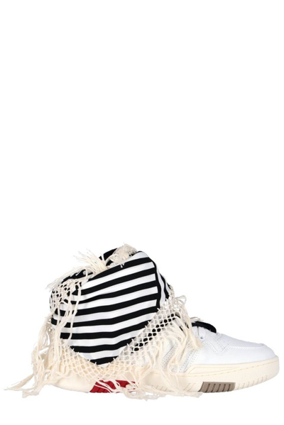 Saint Laurent Smith Cure 05 Leather High-top Trainers In White