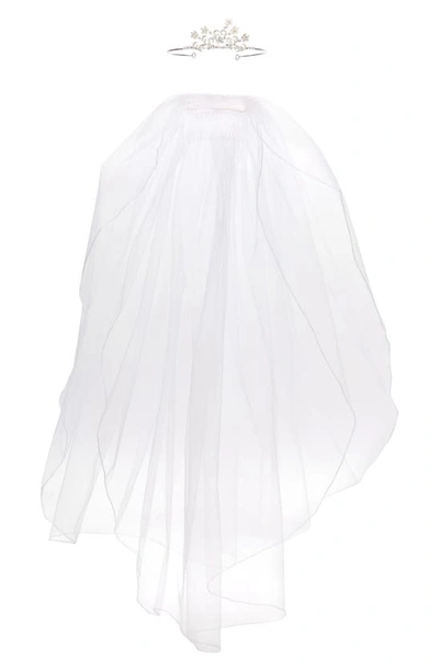Blush By Us Angels Kids' First Communion Crown & Veil In White
