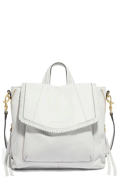 Aimee Kestenberg All For Love Convertible Leather Backpack In Cloud With Shiny Gold