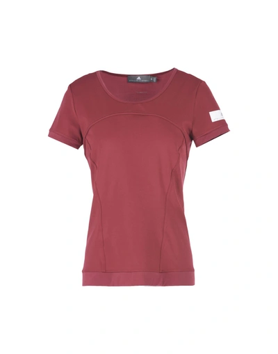 Adidas By Stella Mccartney Sports Bras And Performance Tops In Brick Red