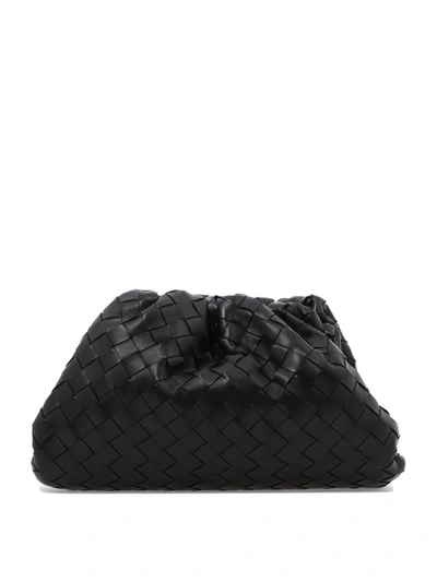 Bottega Veneta Teen Intrecciato Clutch Bag In Black