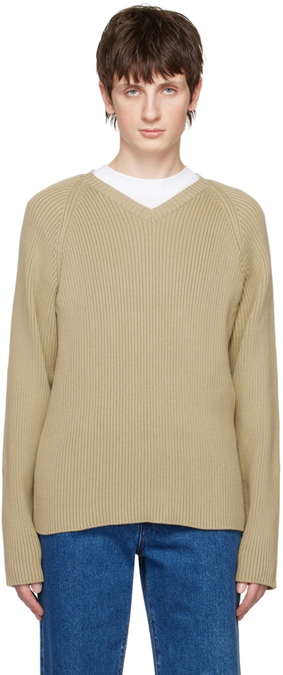The Row Cappuccino Cashmere Oversize Sweater  Beige  Uomo M