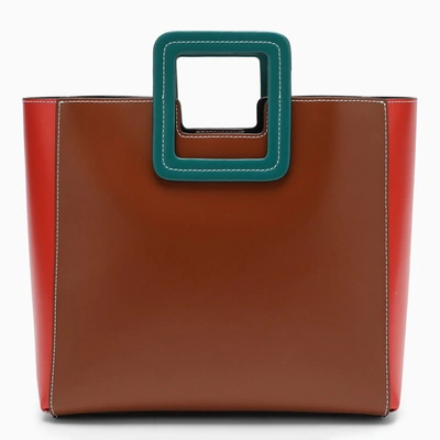 Staud Colour-block Shirley Medium Tote In Multicolor