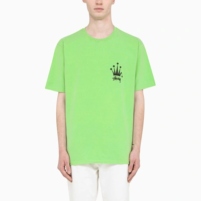 Stussy Green Crown-print Crewneck T-shirt
