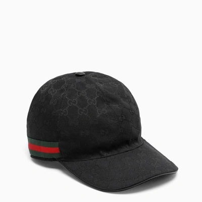 Gucci Black Baseball Cap With Web