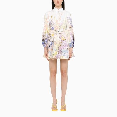 Zimmermann Multi-coloured Flora-print Short Dress