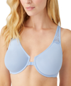 Wacoal Women's Soft Embrace Lace Detail Front-close Bra 851311 In Chambray Blue