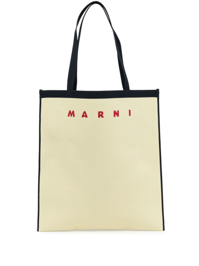 Marni Logo-print Tote Bag In Zo101