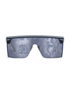 Dior Club M1u Mask Sunglasses, 137mm In Blue/blue Mirror