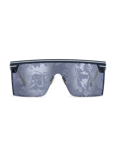 Dior Unisex Shield Sunglasses, 137mm In Blue/blue Mirror