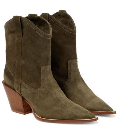 Dorothee Schumacher Slouchy Softness Leather Western Boot In Grã¼n