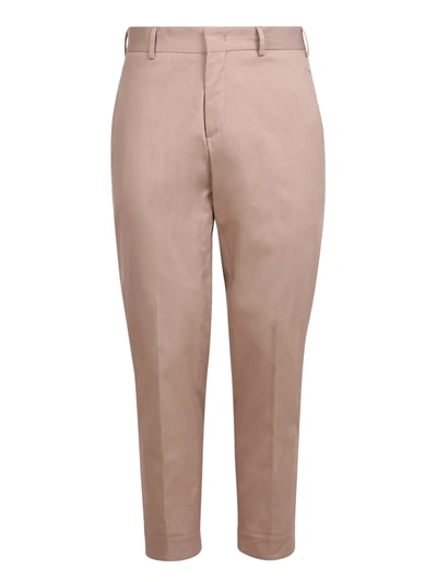 Pt01 Pt Torino Cropped Tapered-leg Trousers In Beige
