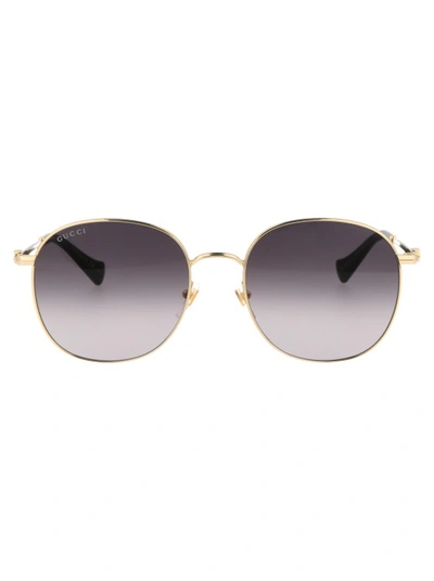 Gucci Gg1142s Sunglasses In Gold / Grey