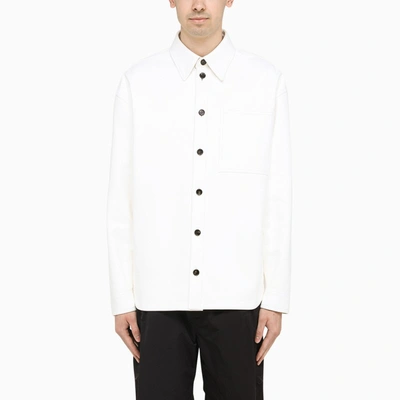 Bottega Veneta Casual White Leather Shirt