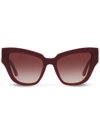 Dolce & Gabbana Cat-eye Frame Sunglasses In Bordeaux