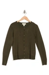 By Design Lightweight Garden Cardigan In Rifle Green