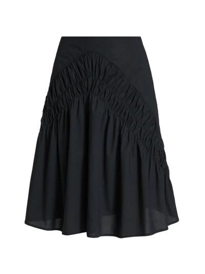 Merlette Mare Pima Cotton Skirt In Black