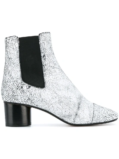 Isabel Marant Danelya Metallic Leather Ankle Boots In No