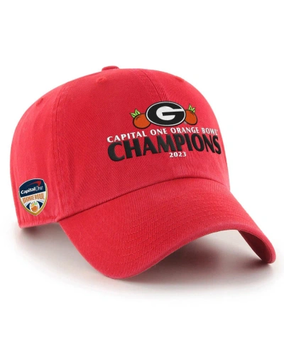 47 Brand Men's ' Red Georgia Bulldogs 2023 Orange Bowl Champions Clean Up Adjustable Hat
