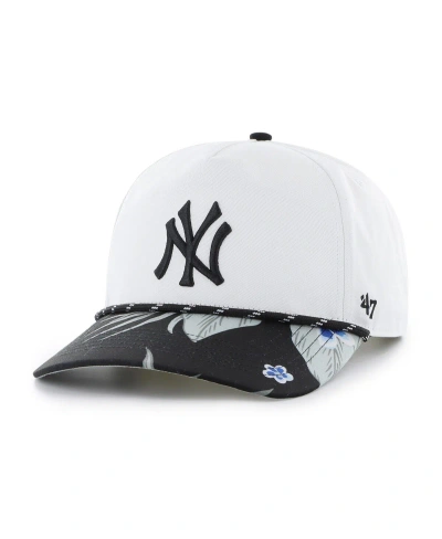 47 Brand Men's ' White New York Yankees Dark Tropic Hitch Snapback Hat