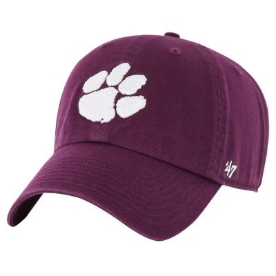 47 ' Purple Clemson Tigers Vintage Clean Up Adjustable Hat