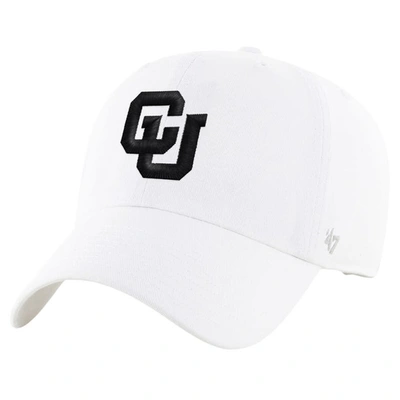 47 ' White Colorado Buffaloes Clean Up Adjustable Hat