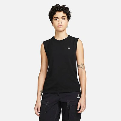 Nike Women's  Acg Dri-fit Adv "goat Rocks" Sleeveless Tank Top In Black/dark Smoke Grey/summit White