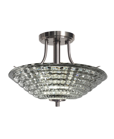 Dale Tiffany Wendy Led Crystal Semi Flush Mount In Brown