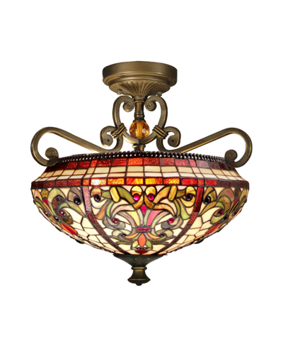 Dale Tiffany Baroque Semi Flush Mount In Multi