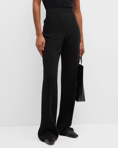 Lafayette 148 Gates High-rise Flare Trousers In Black